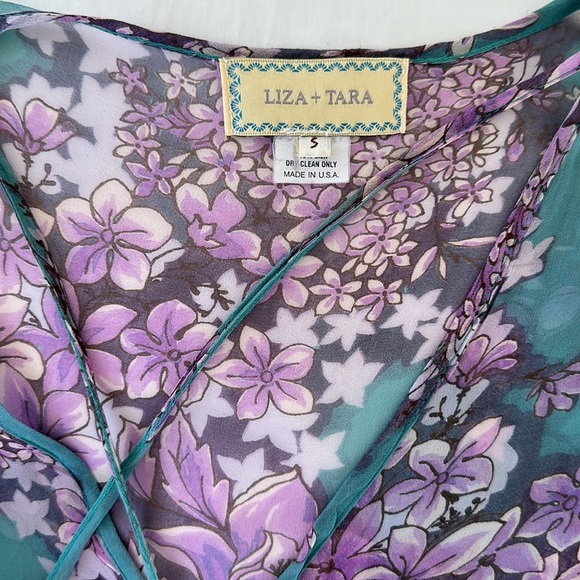 Vibrant spring colored Tunic- Top swim coverup Size S. - Picture 8 of 10